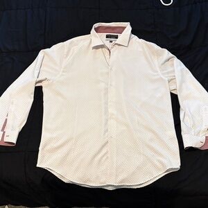 Calvin Klein White and Red Dotted Shirt